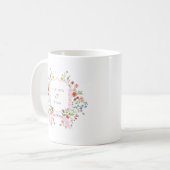 Tuinbruiloft Wapen Initialen met Fantasie Koffiemok (Voorkant links)