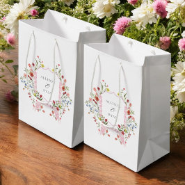 Tuinbruiloft Wapenschild Monogram Fantasie Medium Cadeauzakje