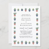 Tuinbruiloftsinvatie met potplanten kaart (Voorkant)