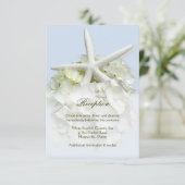 Tuinbruiloftsontvangstkaart aan de kust informatiekaartje (Staand voorkant)