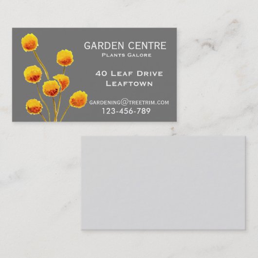 Tuincentrum Australische wilde bloemen Visitekaartje (Voorkant / Achterkant)