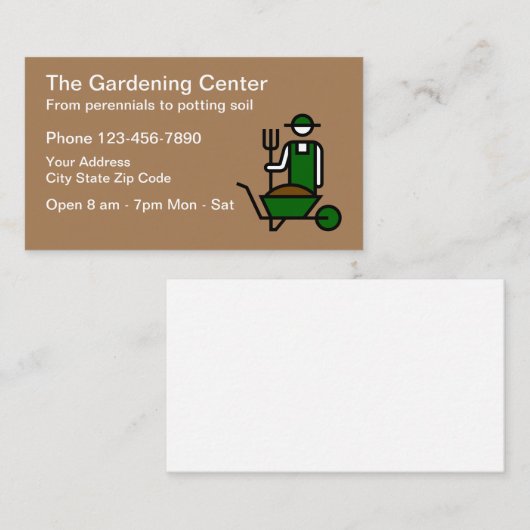 Tuincentrum en Plant Visitekaartje (Voorkant / Achterkant)