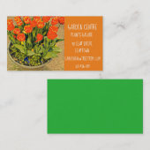 Tuincentrum moderne kleurrijke tulpen visitekaartje (Voorkant / Achterkant)