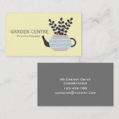 Tuincentrum moderne planten pastel visitekaartje (Voorkant / Achterkant)
