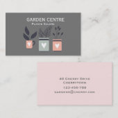 Tuincentrum moderne planten pastel visitekaartje (Voorkant / Achterkant)