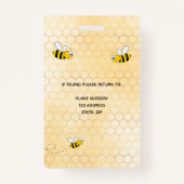 Tuincentrum werknemer foto hommels geel badge (Achterkant)