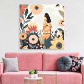 Tuincontemplatie Canvas Afdruk (Insitu (Woonkamer))