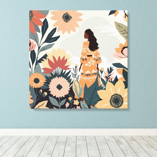 Tuincontemplatie Canvas Afdruk (Insitu (Houten vloer))