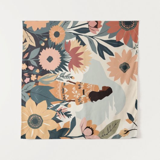 Tuincontemplatie Wandkleed (Voorkant (horizontaal))