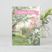 Tuindag/andere gelegenheden/uitnodiging kaart (Staand voorkant)