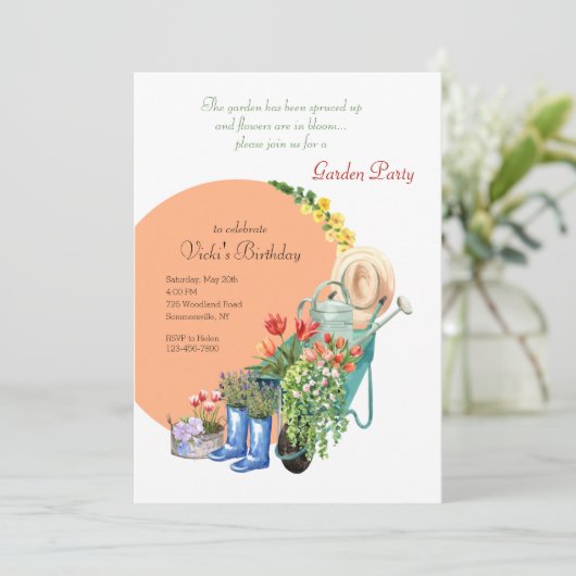 Tuinelementen Tuinfeest Kaart (Staand voorkant)