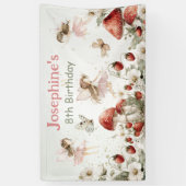 tuinelfjes meisje verjaardag spandoek (Verticaal)