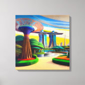 Tuinen bij de baai - Canvas Print (Voorkant)