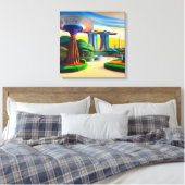 Tuinen bij de baai - Canvas Print (Insitu (Slaapkamer))