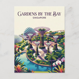 Tuinen bij de Baai Singapore Briefkaart