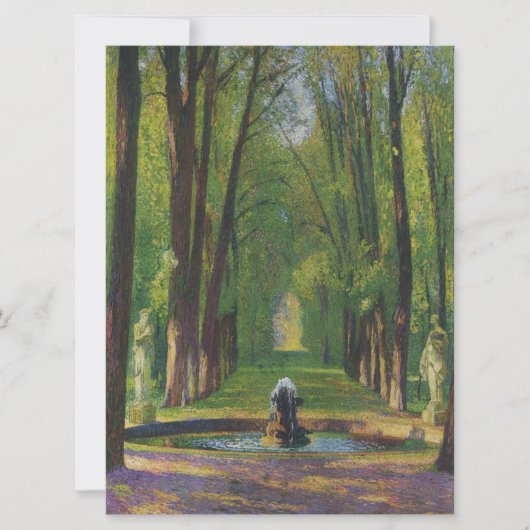 Tuinen bij het Paleis van Versailles (Frankrijk) Kaart (Voorkant)