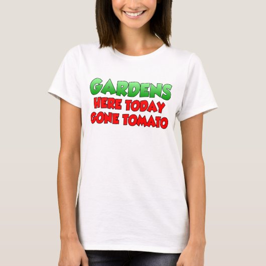 Tuinen hier vandaag Gone Tomato T-shirt (Voorkant)