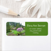 Tuinen in de lente, mooie natuur etiket (Insitu)