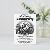 Tuinen omarmen uitnodiging voor tuinfeest (Staand voorkant)