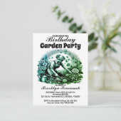 Tuinen Omhelzen Tuin Feest Uitnodiging (Staand voorkant)