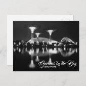 Tuinen van de baai Singapore Black en White Postc Briefkaart (Voorkant / Achterkant)