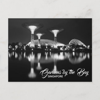 Tuinen van de baai Singapore Black en White Postc Briefkaart