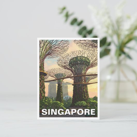 Tuinen van de Bay Singapore Briefkaart (Staand voorkant)