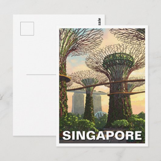 Tuinen van de Bay Singapore Briefkaart (Voorkant / Achterkant)
