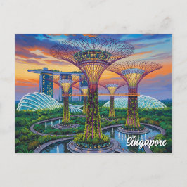 Tuinen van de Bay Singapore Briefkaart