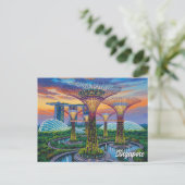 Tuinen van de Bay Singapore Briefkaart (Staand voorkant)