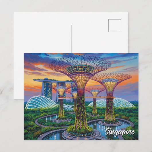 Tuinen van de Bay Singapore Briefkaart (Voorkant / Achterkant)