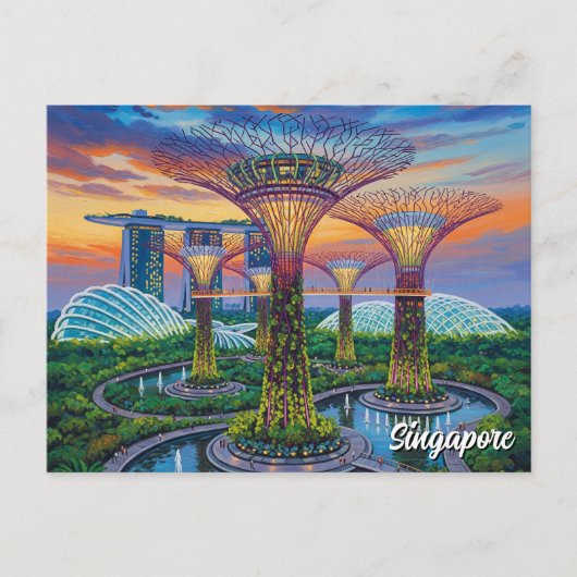 Tuinen van de Bay Singapore Briefkaart (Voorkant)