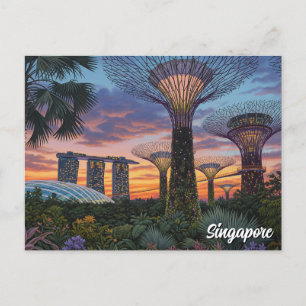 Tuinen van de Bay Singapore Briefkaart