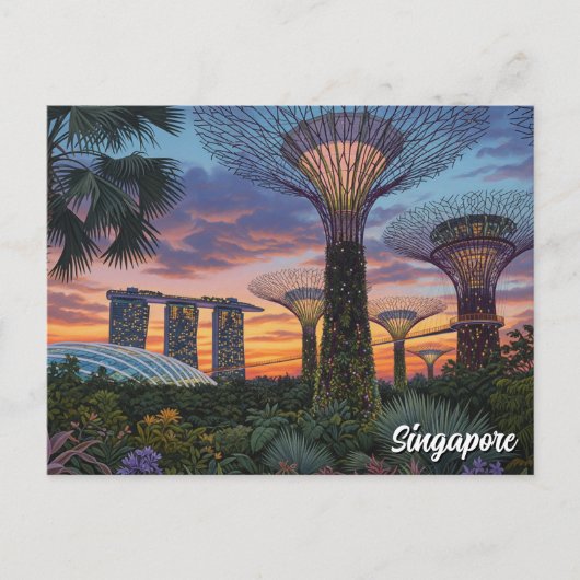 Tuinen van de Bay Singapore Briefkaart (Voorkant)
