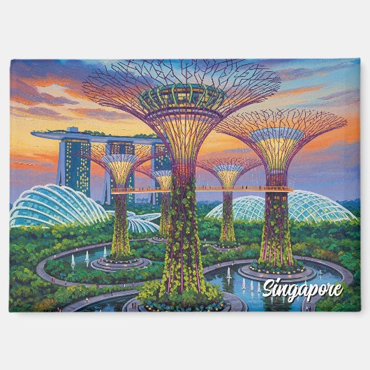Tuinen van de Bay Singapore Magneet (Voorkant)