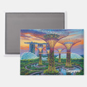 Tuinen van de Bay Singapore Magneet (Voorkant / Achterkant)