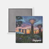 Tuinen van de Bay Singapore Magneet (Voorkant / Achterkant)