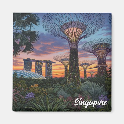 Tuinen van de Bay Singapore Magneet (Voorkant)