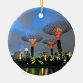 Tuinen van de Bay Singapore Supertree Grove Keramisch Ornament (Voorkant)