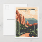 Tuinen van de Goden Colorado Reisillustratie Briefkaart (Voorkant / Achterkant)