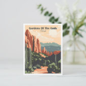Tuinen van de Goden Colorado Reisillustratie Briefkaart (Staand voorkant)