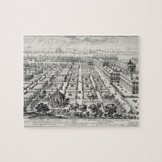 Tuinen van de Quirinale uit de "Li Giardini di Rom Legpuzzel (Horizontaal)
