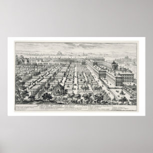 Tuinen van de Quirinale uit de "Li Giardini di Rom Poster