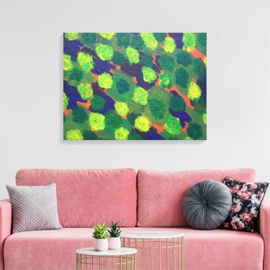 Tuinen van Greenery Abstract Art Print (Insitu (Woonkamer))