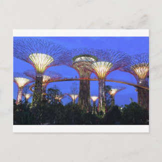Tuinen van het eco-park van Bay Singapore Briefkaart