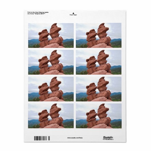 Tuinen van het Landmark en de Bergen Etiket (Full Sheet)