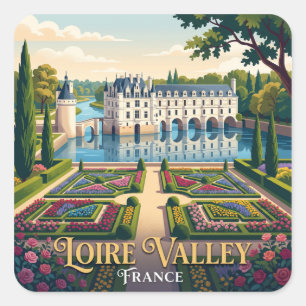 Tuinen van Kasteel Chenonceau Chenonceaux Frankrij Vierkante Sticker