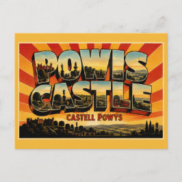 Tuinen van Powis Castle Welshpool Barokterrassen Briefkaart