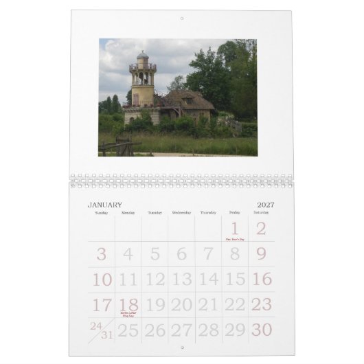 Tuinen van Versailles Calendar Kalender (Jan 2027)