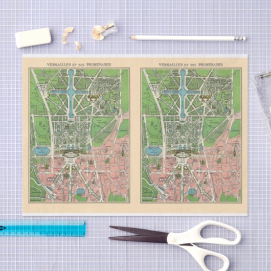 Tuinen van Versailles, herstelde ontkoppeling Tissuepapier (Craft)